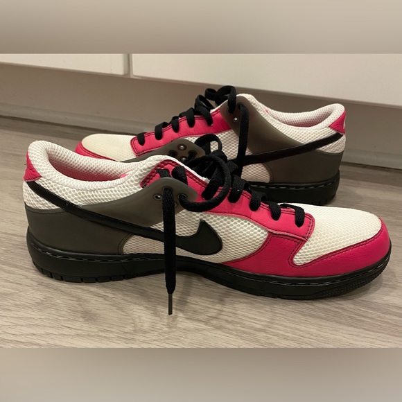 Size 13 RARE 2008 Nike Air Zoom White Pink Dunk Low Dunkesto 344430-102 - Picture 6 of 9